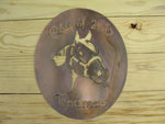 Oval Horse Head metal wall art