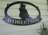 Metal CAT sign with  your name