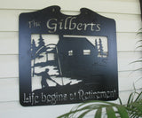 Metal FISHERMAN sign ,fisherman cabin sign, personalized cabin fisherman sign