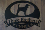 Metal dog sign, dog kennel sign, custom