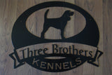 Metal dog sign, dog kennel sign, custom