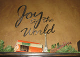 Metal wall words 'Joy to the World" in gorgeous red distressed with clear coat