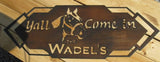 Rustic, Metal HORSE  sign personalized with your name