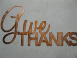 GIVE THANKS wall decor,Huge metal wall words"Give Thanks"