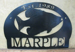 metal fish sign with Crappie fish