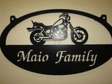 Metal MOTERCYCLE Sign ,MOTERCYCLE and custom name