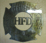 Metal firefighter plaque customized, firefighter award, firefighter sign