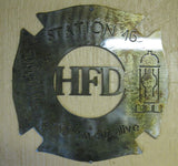 Metal firefighter plaque customized, firefighter award, firefighter sign