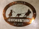 Huge Metal RODEO SIgnTEAM ROPING sign