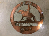 Rodeo sign ,rodeo Medals in gorgeous polished copper finish
