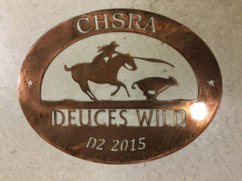 Rodeo Medals ,Rodeo signs ,in gorgeous polished copper finish