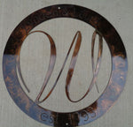 Metal MONOGRAM SIGN gorgeous front door accent