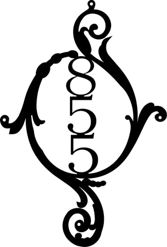 metal HOUSE NUMBER or monogram laser cut