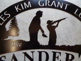 metal hunting sign ,father/son hunting silhouette sign