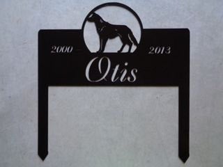 Metal DOG MEMORIAL SIGN