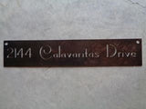 METAL ADDRESS SIGN in gorgeous copper patina with baked on clear coat