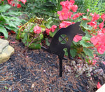 Metal NO poo dog on stake