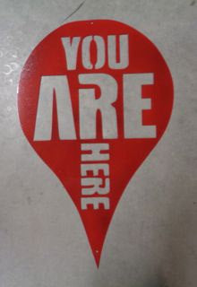 Custom metal sign You Are Here