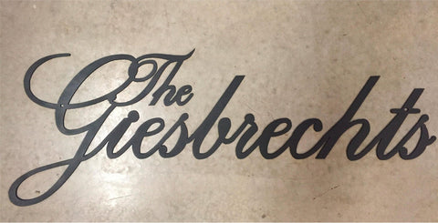 Large Custom Metal Name Sign