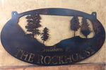 Metal NATURE Sign with  nature scene customized with your name