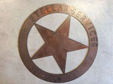HUge 4ft Metal star sign with  STAR and custom name