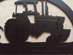 Metal sign,corn stalks,John Deere tractor CUSTOMIZED