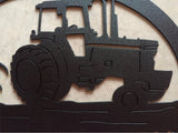 Metal sign,corn stalks,John Deere tractor CUSTOMIZED