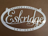 Laser cut metal sign 30inch with your name
