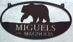 Metal BEAR Sign ,Laser cut BEAR address sign,  customized bear sign with your name
