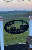 Metal GRAINBIN Sign, Grain bin ,TRACTOR,corn stalks sign