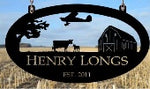 spray plane Sign ,airplane, rope swing and barn, 3ft sign
