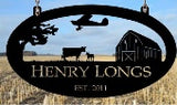 spray plane Sign ,airplane, rope swing and barn, 3ft sign