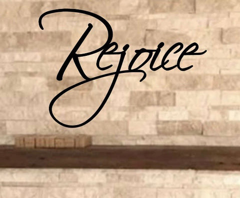 Rejoice , metal word in brushed metal