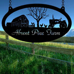 Metal Sign , Barn,CHICKENS , tractor sign with your name