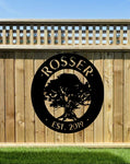 OAK TREE sign, metal sign with your name