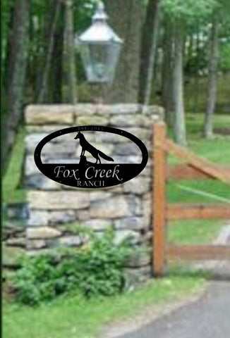 Laser cut Fox sign,FOX address sign,20 inch metalFOX sign