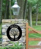 OAK TREE sign, metal sign with your name